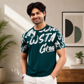 Men's Round Neck Street Wear Printed T-Shirt