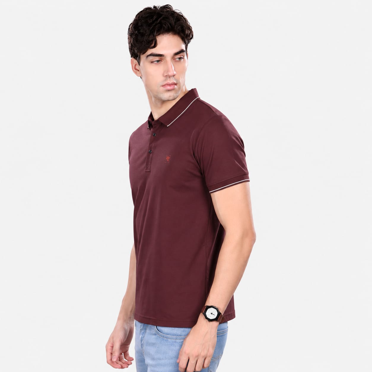Imported HD Pique Lycra Fabric | Half Sleeve Collar T-Shirt | Regular Fit | GSM 220 | Casual & Daily Wear