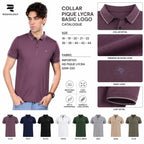 T-Shirt | Imported HD Pique Lycra Fabric | 220 GSM | Solid Casual Collar T-Shirt | Regular Fit | Half Sleeves