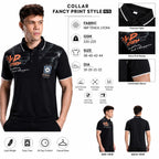 Men's Printed Polo T-Shirt | Fancy Collar Half Sleeve | Imported Tencil Lycra Fabric | 220-225 GSM | Regular Fit | Casual & Daily Wear