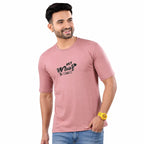 GRIEZ.MAN Men's Oversized Drop Shoulder Graphic Printed T-Shirt | Cotton Looper Fabric | Round Neck Half Sleeve | Canvas Print Style | Casual Streetwear