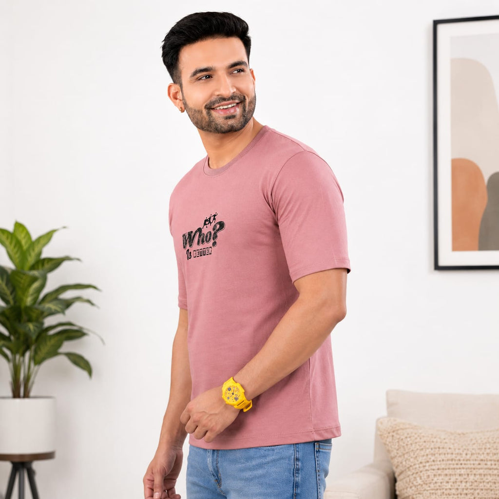 GRIEZ.MAN Men's Oversized Drop Shoulder Graphic Printed T-Shirt | Cotton Looper Fabric | Round Neck Half Sleeve | Canvas Print Style | Casual Streetwear
