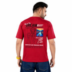 Men's Oversized Drop Shoulder Cotton Looper T-Shirt | Front & Back Canvas Print | Half Sleeve Round Neck | Casual Graphic Tee