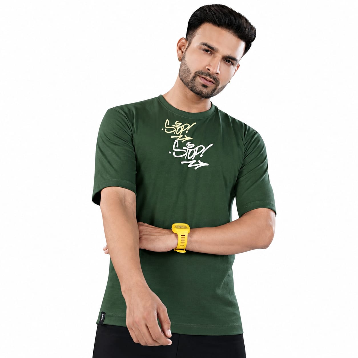 Griezman Men's Oversized Drop Shoulder T-Shirt | Cotton Looper Fabric | Graphic F&B Canvas Print | Round Neck Half Sleeve | Casual Streetwear