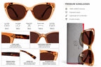 Ben Hunt Buy Stood Rectangular Sunglasses Brown For womens
