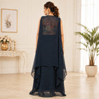 Women's Designer Floral Embroidered Lehenga Set with Cape Jacket