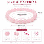 ANS Billion Natural Rose Quartz Bracelet for Women &amp; Men