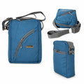 Blue Crossbody Sling Bag for Men & Women | Lightweight Water-Resistant Polyester | Adjustable Shoulder Strap | Multi-Pocket Everyday Travel Messenger Bag