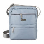 SILVER Crossbody Sling Bag for Men & Women | Lightweight Water-Resistant Shoulder Bag | Multiple Zip Compartments | Adjustable Strap | Sky Blue Brand