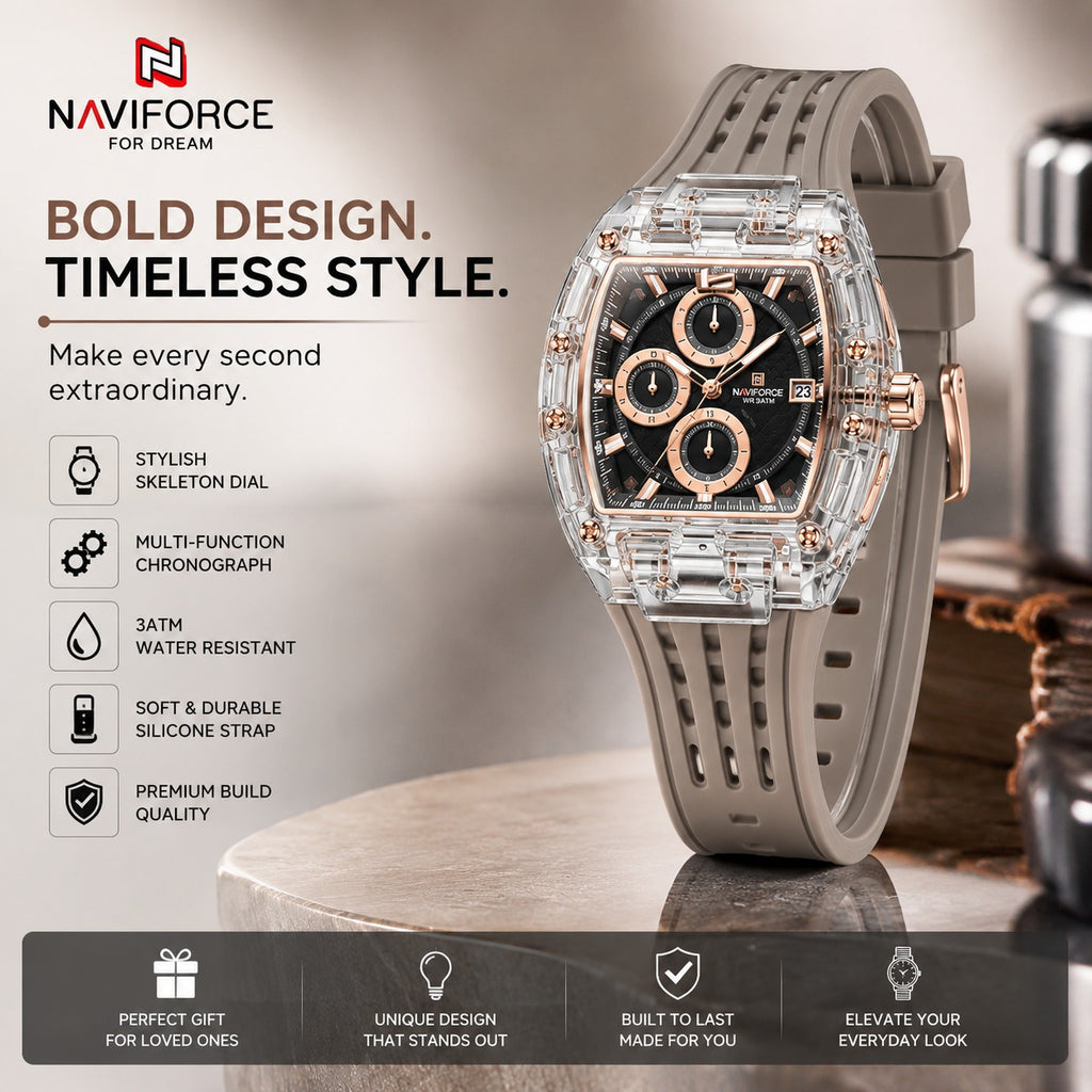 Premium Transparent Chronograph Watch for Men
