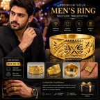 Premium Gold Men's Ring – Bold Style for Every Occasion