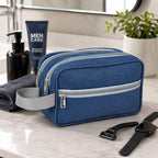 ANS Billion Premium Travel Toiletry Bag for Men & Women | Waterpro of Polyester Sha buleving Kit Organizer | Multi-Compartment Cosmetic & Grooming Pouch with Carry Handle | tea