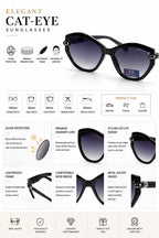 Upgrade your style with these elegant BEN HUNT Polarized Cat Eye Sunglasses.