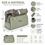 Women's Crossbody Sling Bag | Premium Embossed PU Leather Shoulder Bag | Multi-Zip Compartments | Adjustable Strap | Lightweight Everyday Purse | Sage Green