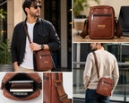 Jeep BULUO Men's Crossbody Sling Bag, Brown - ANS Laxury
